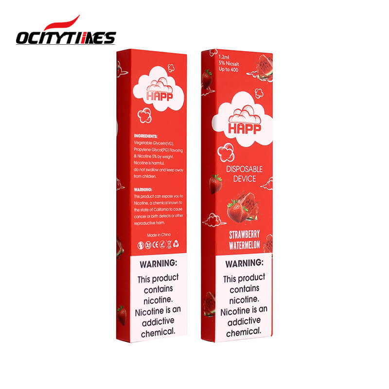 Happ 300 Puffs 2% Nicotina Vape desechable Marca personalizada disponible