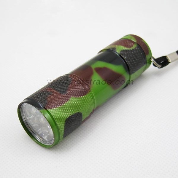 9 LED Flashlight with Water-Transfer Printing 