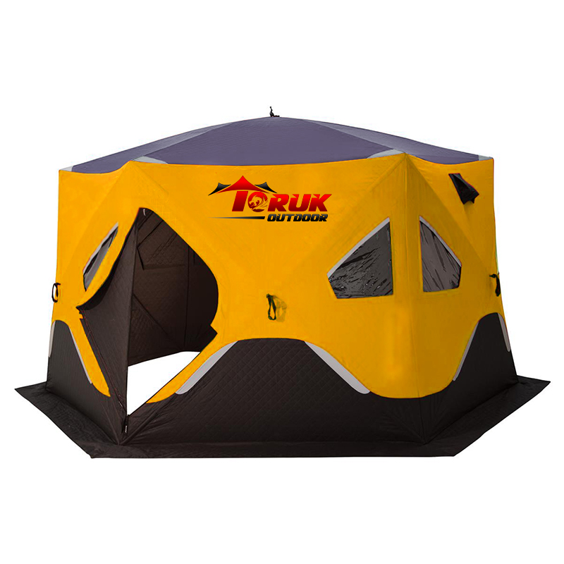 Pop Up Hub Tent Insulated SixSided Ice Fishing Shelter