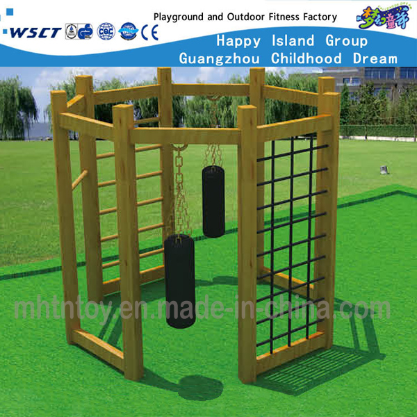 经济环保的室外木质体能训练攀爬架(HF-17604)