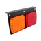 square combination waterproof iron plated 82 led tail light