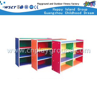 Cabinet en bois coloré de stockage de jouets en bois solides de meubles scolaires (M11-08903)