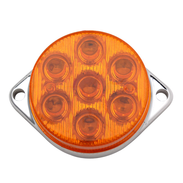 7SMD chrome housing round trailer led marker lamp