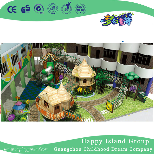 Solución entera al aire libre del jardín de la escuela con el patio de madera para los niños (HG-5)