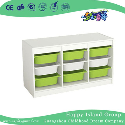 Gabinete de madera de los juguetes de la pintura blanca de la escuela multi-funcional (HG-5503)