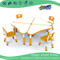 Mesa cuadrada clásica de madera de jardín de infantes con borde naranja (HG-4904)