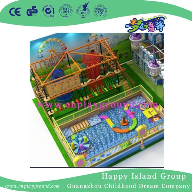 Erstaunliche neue Design Indoor Ocean Spielplatz Frech Schloss für Kinder (HD-16SH02)