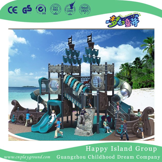 Parque infantil de alta calidad al aire libre del barco pirata de los niños para el parque de atracciones (HK-50052A)