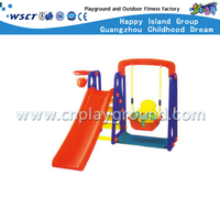 Juguetes de plástico para niños pequeños al aire libre Columpio y equipo de patio de diapositivas (M11-09407)