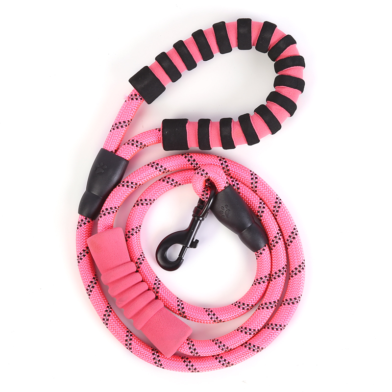 5FT Reflective Pet Climbing Rope Bungee Lead Durable Dog Training Walking Leashes Traction with Padded Handle