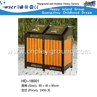 Conteneur de déchets triés pour la protection de l'environnement / poubelle en bois (HD-18001)