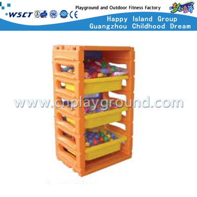Gabinete de almacenamiento plástico anaranjado pequeño de los juguetes de los niños de la escuela (M11-07315)