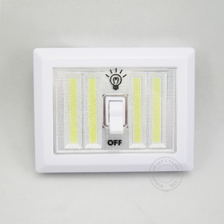 Battery operated wall mounted cordless 4 COB LED switch night light 