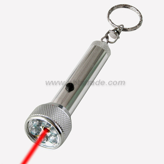 6 LED Keychain Light with Laster Pointer 