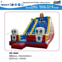 Les enfants en plein air jouent avec la glissière gonflable de Mickey (HD-9505)