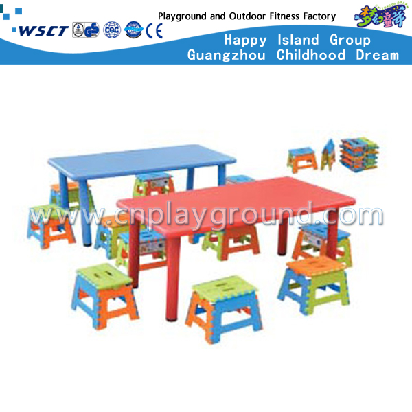 M11-07106幼稚园家具哄骗塑料表和椅子集