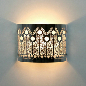  etching stainless steel lampshade-XK302