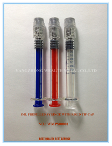 1 Ml Luer Lock Prefilled Syringe with Rigid Tip Cap