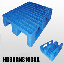 HD3RGNS1008A Paleta de plástico de 1000 * 800 * 160 mm con plataforma abierta y 3 corredores en la parte inferior