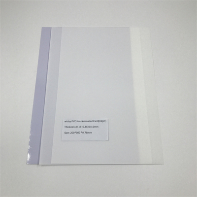 Tarjeta de PVC blanco no laminado (inyección de tinta) 0.76 mm