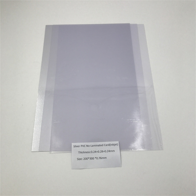 Tarjeta de PVC sin laminar de plata (inyección de tinta)
