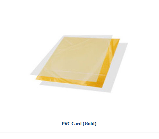 Instant PVC card making material -golden