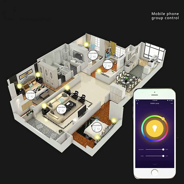 A60 9W E27 smart WIFI light with Alexa Echo / Google Home 