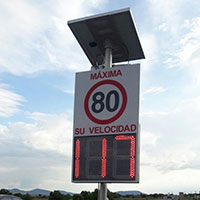 Radar speed sign project in Mexico