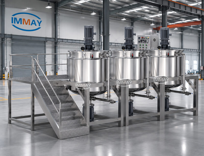 Industrial Stainless Steel Mixing Tank With Agitator 교반기가 있는 산업용 스테인레스 스틸 혼합 탱크