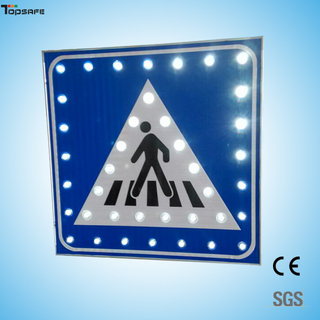 Solar led crosswalking sign