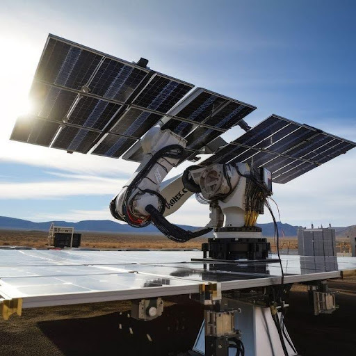 Rastreador de painel solar com braço robótico