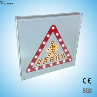 Solar led pedestrian crossing sign