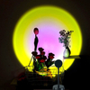 GY Sunset Projection, 180° Rotation, Romantic Visual, Sunset Projector, USB, Modern Floor Lamp, Bedside Lamp for Living Room