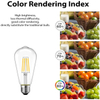 GY Vintage LED Edison Bulb 8W Equivalent 80W 850 Lumens Warm White 2700K High Brightness ST64 Antique LED Filament Bulb Clear Glass 6pcs Each Package