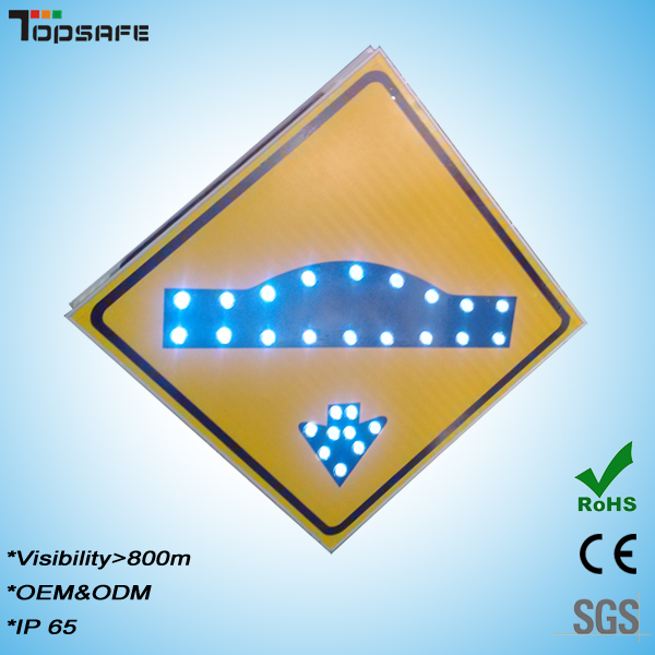 Solar Powered LED speed breaker sign