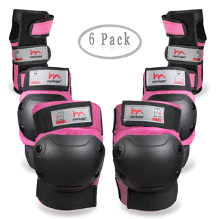 Merkapa Kids Knee Elbow Pads Wrist Guards 3 in 1 Protective Gear Kids