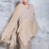 P18B078CH cashmere knit scarf solid color shawl with tassel for lady