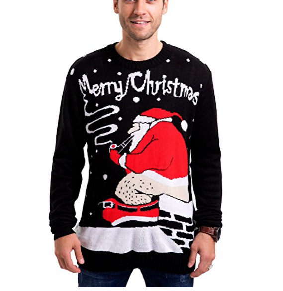 PK1858HX Ugly Christmas Sweater Pullover Drunken Elves