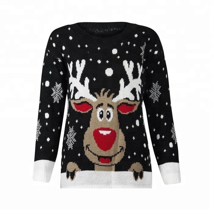 Women Adults OEM Hot Acrylic LED Lights Ugly Christmas Jumper Sweater