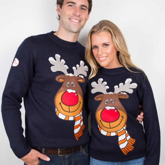 PK17ST080 The Reindeer Best price Plus size Christmas Jumper Couples