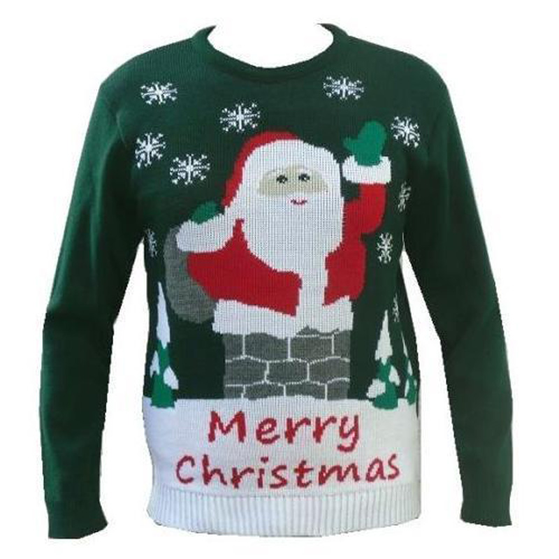 2019-20 festive santa pattern ugly christmas sweater xmas sweater