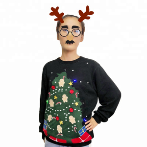 Unisex adults sequin embroidery patch christmas jumpers sweaters