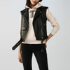 P18E034BW Hot sale fashion genuine lamb leather vest for women all seasons