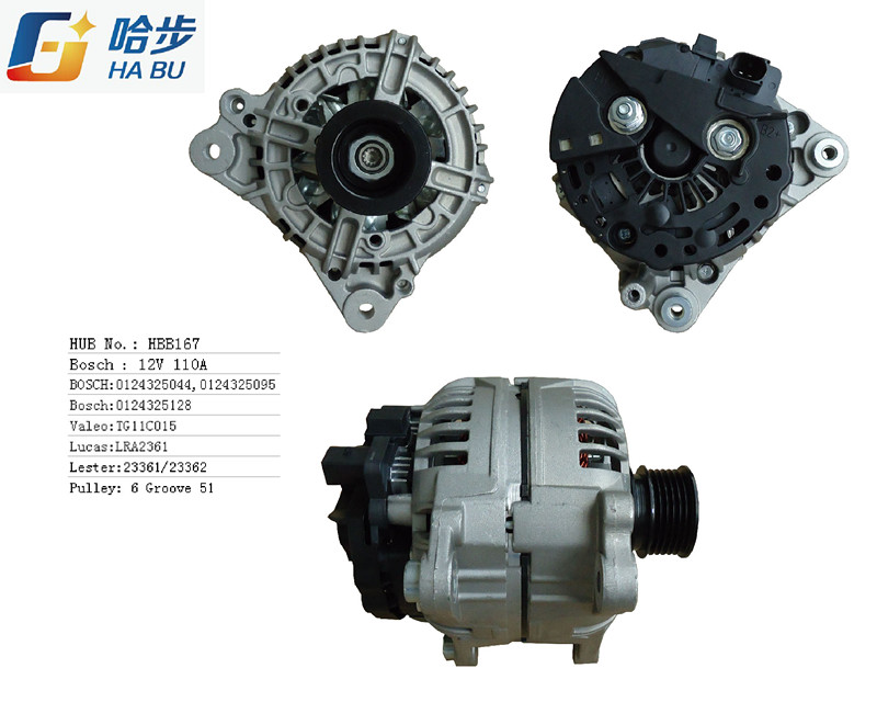 100% New Alternator Lester: 23361 0124325044 OE# 0120469014