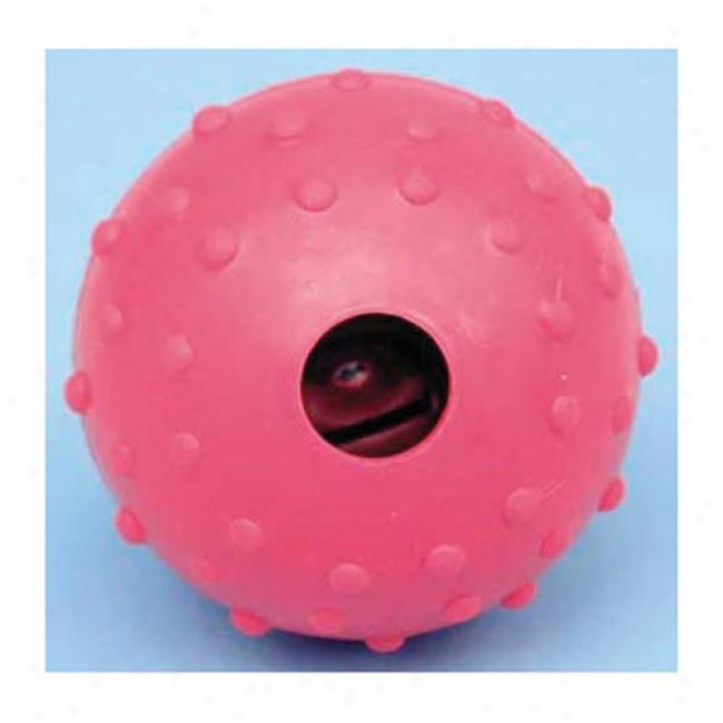 Dog Rubber Nubby Ball with Bell
