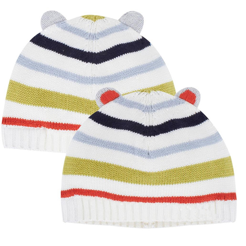 P18B031BE kids winter holiday merino wool jacquard design knitted custom beanie