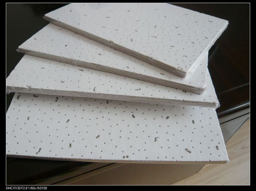 Mineral Wool Fiber Ceiling Tiles 595X595mm, 600X600mm