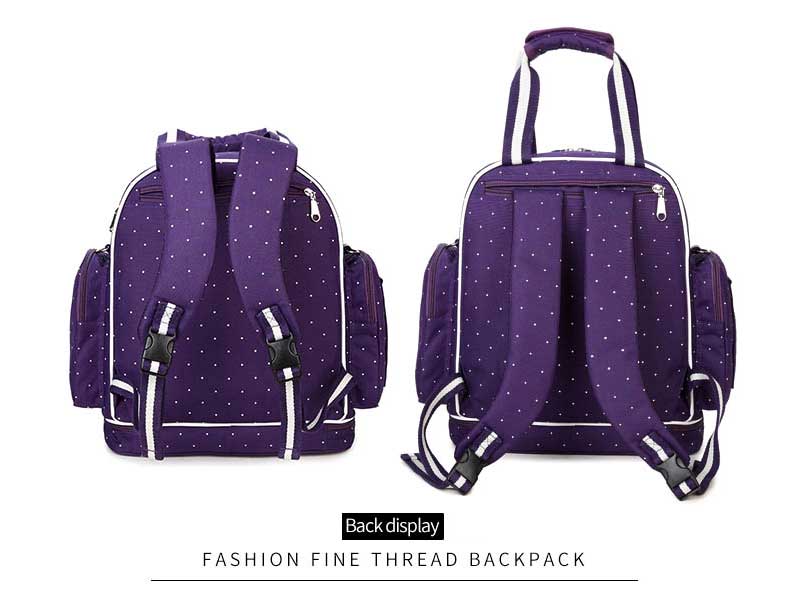 chic luxury fashionable extra large purple diaper bags