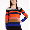 PK17B036F Fashion Stripe Women Cashmere Pullover