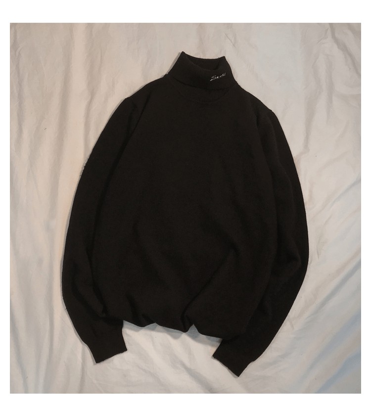 2019AW OEM wool cashmere knitted turtleneck pullover sweater for men